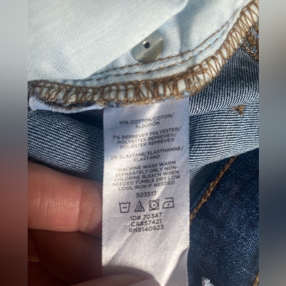 Loft Mid-Wash Skinny Crop Jeans with Raw Hem Size 4/27 - Picture 8 of 9